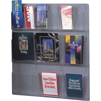 Literature Displays, Wall Mount, 6 Slots, Plastic, 30" W x 34-3/4" D x 34-3/4" H OSI Industrial Sales