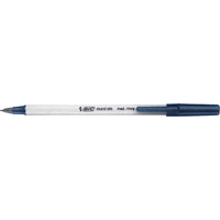 Bic&reg; Round Stic Ball Point Pen, Blue, 0.8 mm OSI Industrial Sales