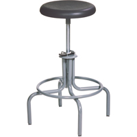 600 Series Stool, Stationary, Adjustable, 22" - 28", Polyurethane Seat, Black OSI Industrial Sales