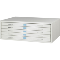 FacilTM Flat File Cabinets, 5 Drawers, 46" W x 32" D x 16-3/8" H OSI Industrial Sales