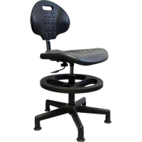 Heavy-Duty Ergonomic Seating, Polyurethane, Black, 250 lbs. Capacity OSI Industrial Sales