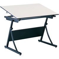 PlanMaster Height-Adjustable Drafting Table, 43" W x 29-1/2" - 37-1/2" H, Black OSI Industrial Sales