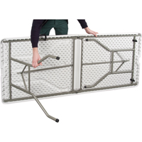 Table se pliant en deux, Rectangulaire, 72" l x 30" la, Poly&eacute;thyl&egrave;ne, Blanc OSI Industrial Sales