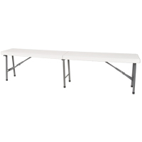 Folding Bench, Polyethylene, 72" L x 12" W x 17" H OSI Industrial Sales