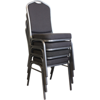 Stacking Chairs, Fabric, 37" High, 275 lbs. Capacity, Black OSI Industrial Sales