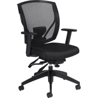 Multi-Tilter Arm Chairs, Fabric, Black, 300 lbs. Capacity OSI Industrial Sales