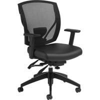 Multi-Tilter Arm Chairs, Vinyl, Black, 300 lbs. Capacity OSI Industrial Sales