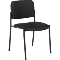 Armless Stacking Chairs, Fabric, 32" High, 300 lbs. Capacity, Black OSI Industrial Sales