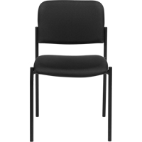 Armless Stacking Chairs, Fabric, 32" High, 300 lbs. Capacity, Black OSI Industrial Sales