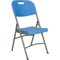 Folding Chair, Polyethylene, Blue, 350 lbs. Weight Capacity OSI Industrial Sales