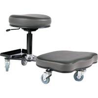 Chaise ergonomique Flex, Vinyle, Noir/gris OSI Industrial Sales