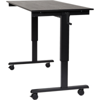 Bureau ajustable pour travail assis et debout, , 48-1/2" h x 59" la x 29-1/2" p, Noir OSI Industrial Sales