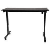 Adjustable Stand-Up Desk, Stand-Alone Desk, 45-1/4" H x 29-1/2" D, Black OSI Industrial Sales