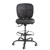 Vue Heavy-Duty Stool, Vinyl, Black, 350 lbs. Capacity OSI Industrial Sales
