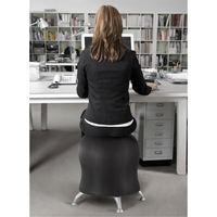 Zenergy Ball Chair, Vinyl, Black, 250 lbs. Capacity OSI Industrial Sales