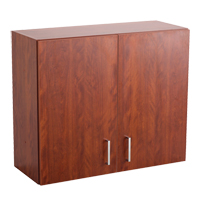 Modular Wall Cabinet, 30" H x 36" W x 15" D, 1 Shelves, Melamine, Mahogany OSI Industrial Sales