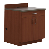 Modular Base Cabinet, Melamine, 39" H x 36" W x 25" D, Mahogany OSI Industrial Sales