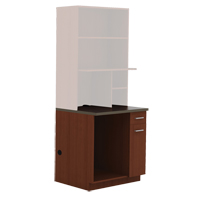 Modular Cabinet, Melamine, 39" H x 36" W x 25" D, Mahogany OSI Industrial Sales