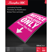 Swingline UltraClear Laminating Letter Pouches OSI Industrial Sales
