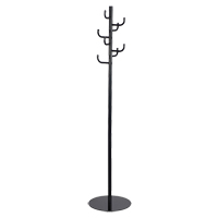 Coat Rack, 68" H, Black, 8 Hook(s) OSI Industrial Sales