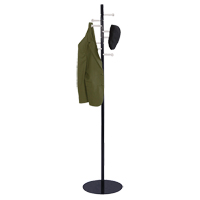 Nail Head Coat Rack, 67" H, Black, 8 Hook(s) OSI Industrial Sales
