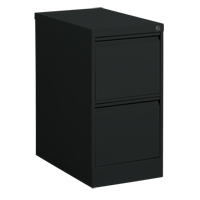 Vertical Filing Cabinet, Steel, 2 Drawers, 15-1/7" W x 25" D x 29" H, Black OSI Industrial Sales