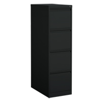 Vertical Filing Cabinet, Steel, 4 Drawers, 15-1/7" W x 25" D x 52" H, Black OSI Industrial Sales