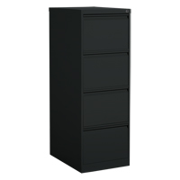 Vertical Filing Cabinet, Steel, 4 Drawers, 18-1/7" W x 25" D x 52" H, Black OSI Industrial Sales