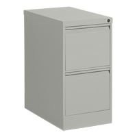Vertical Filing Cabinet, Steel, 2 Drawers, 15-1/7" W x 25" D x 29" H, Grey OSI Industrial Sales