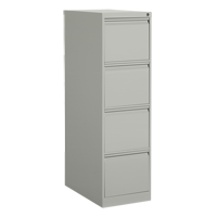 Vertical Filing Cabinet, Steel, 4 Drawers, 15-1/7" W x 25" D x 52" H, Grey OSI Industrial Sales