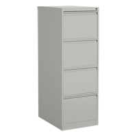 Vertical Filing Cabinet, Steel, 4 Drawers, 18-1/7" W x 25" D x 52" H, Grey OSI Industrial Sales