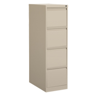 Vertical Filing Cabinet, Steel, 4 Drawers, 15-1/7" W x 25" D x 52" H, Beige OSI Industrial Sales
