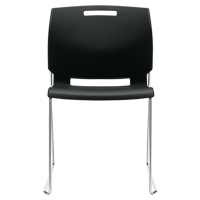 Chair, Plastic, 32-1/2" High, 300 lbs. Capacity, Black OSI Industrial Sales
