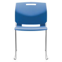 Chair, Plastic, 32-1/2" High, 300 lbs. Capacity, Blue OSI Industrial Sales