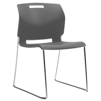 Chair, Plastic, 32-1/2" High, 300 lbs. Capacity, Grey OSI Industrial Sales