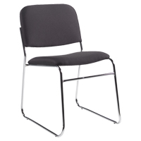 Armless Chair, Fabric, 30" High, 200 lbs. Capacity, Black OSI Industrial Sales