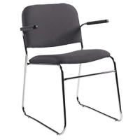 Chair, Fabric, 30" High, 200 lbs. Capacity, Black OSI Industrial Sales