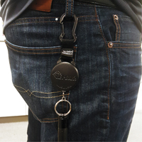 Securit Retractable Key Holder, Polycarbonate, 28" Cable, Carabiner Attachment OSI Industrial Sales