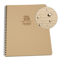 Side-Spiral Notebook, Soft Cover, Tan, 64 Pages, 4-5/8" W x 7" L OSI Industrial Sales