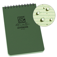 Pocket Top-Spiral Notebook, Soft Cover, Green, 100 Pages, 4" W x 6" L OSI Industrial Sales