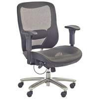 Economical Big & Tall Chair, Mesh, Black, 450 lbs. Capacity OSI Industrial Sales