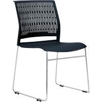 Activ Series Stacking Chairs, Polypropylene, 32-3/8" High, 275 lbs. Capacity, Black OSI Industrial Sales