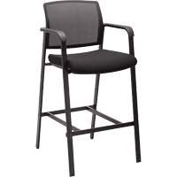 Activ Series Barstool Chair, Stationary, Fixed, 58-1/2", Mesh Seat, Black OSI Industrial Sales