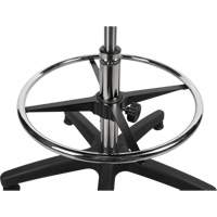 Heavy-Duty Ergonomic Stool, Stationary, Adjustable, 39” - 48”, Polyurethane Seat, Black OSI Industrial Sales