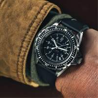 Large Diver's Automatic Watch, Digital, Battery Operated, 41 mm, Black OSI Industrial Sales