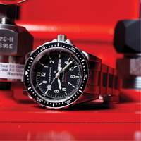 Jumbo Day/Date Automatic Watch with Stainless Steel Bracelet, Digital, Battery Operated, 46 mm, Silver OSI Industrial Sales