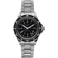 Grey Maple Large Diver's Automatic Watch with Stainless Steel Bracelet, Digital, Battery Operated, 41 mm, Silver OSI Industrial Sales