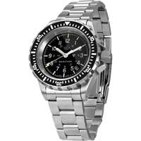 Grey Maple Large Diver's Automatic Watch with Stainless Steel Bracelet, Digital, Battery Operated, 41 mm, Silver OSI Industrial Sales