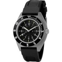 Steel Navigator Watch on 3-Piece Rubber Strap Kit, Digital, Battery Operated, 41 mm, Black OSI Industrial Sales