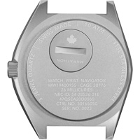 Steel Navigator Watch on 3-Piece Rubber Strap Kit, Digital, Battery Operated, 41 mm, Black OSI Industrial Sales